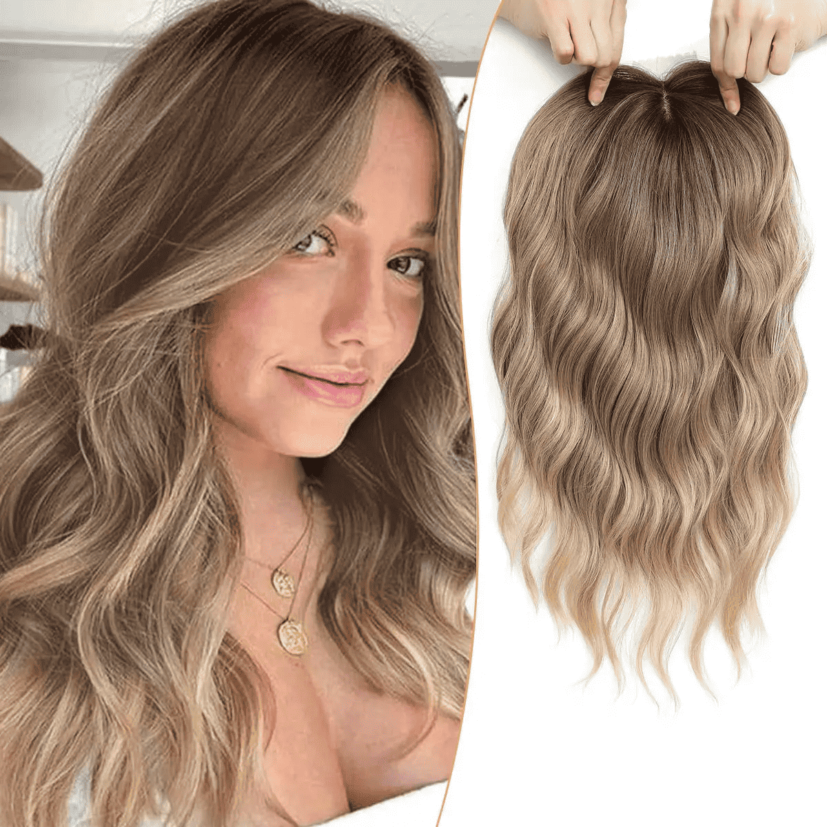 Veliselle™ Natural Clip-In Hair Topper