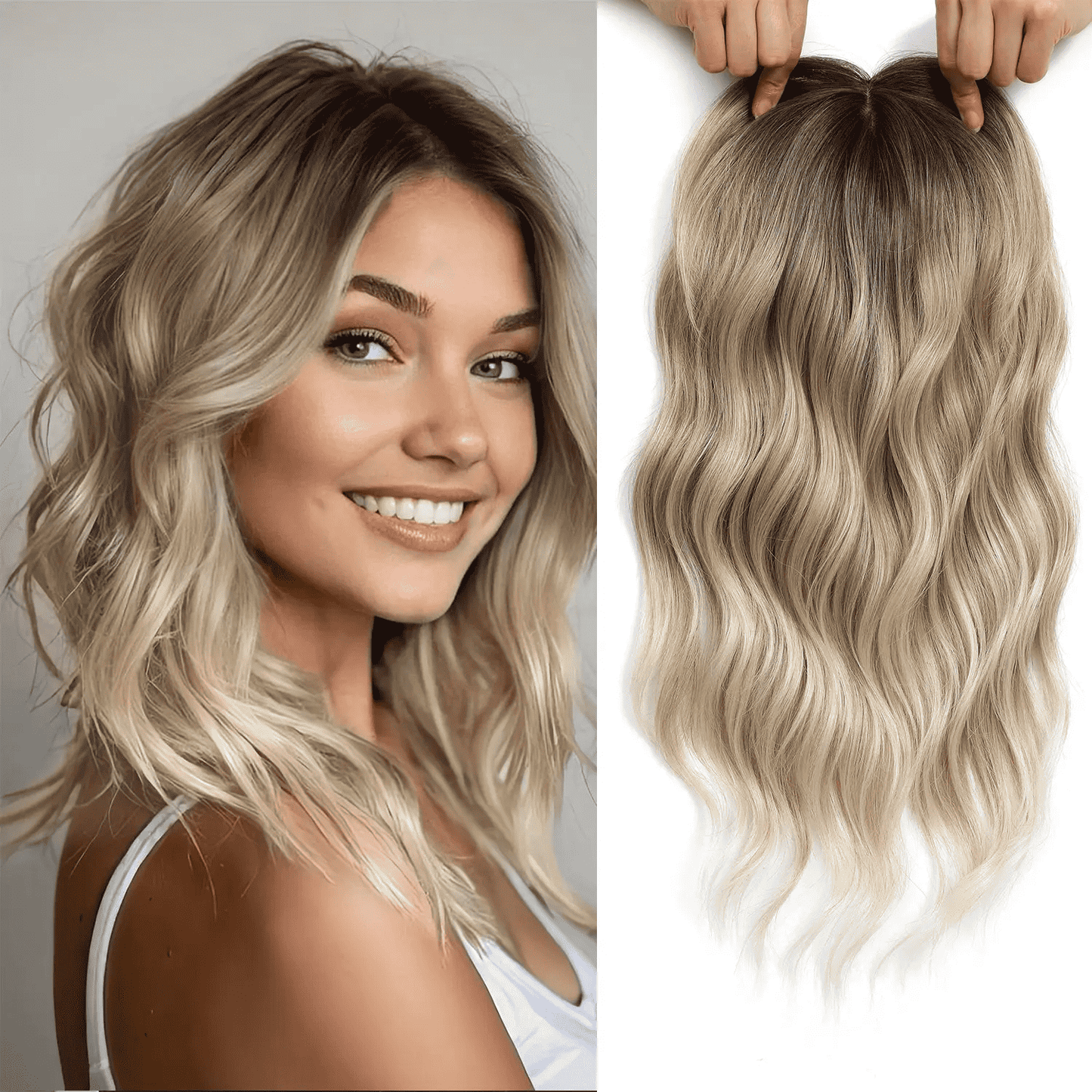 Veliselle™ Natural Clip-In Hair Topper