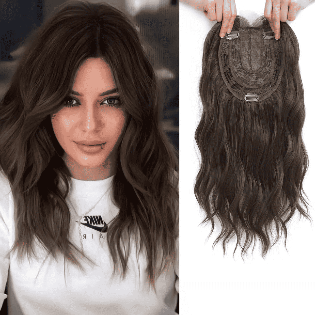 Veliselle™ Natural Clip-In Hair Topper