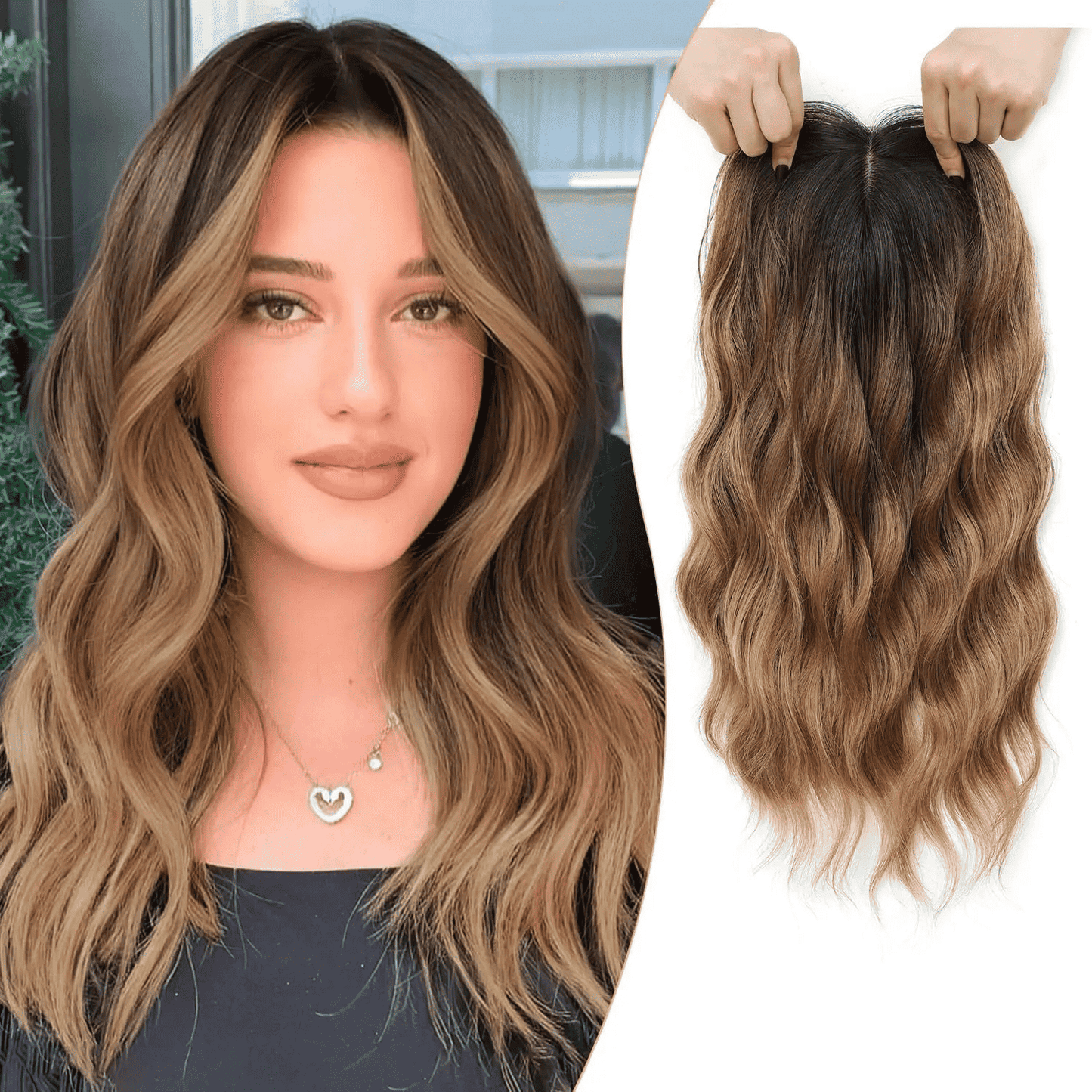 Veliselle™ Natural Clip-In Hair Topper
